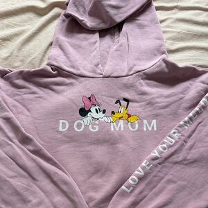 Love Your Melon Pink "Dog Mom" Hoodie with Minnie & Pluto medium